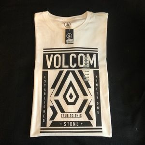 NWT Men's Volcom XXL True To This White T-Shirt